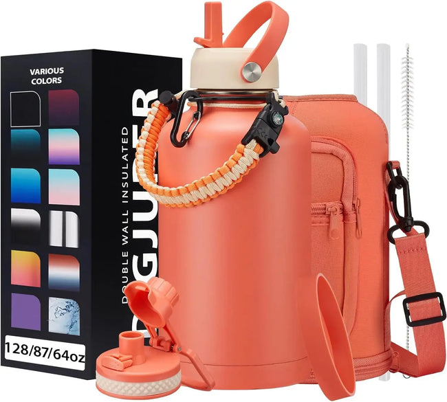 Eco-Friendly 64 oz Stainless Steel Water Bottle – Lead-Free, Reusable & Anti-Corrosion for Climbing - TheWellBeing4All