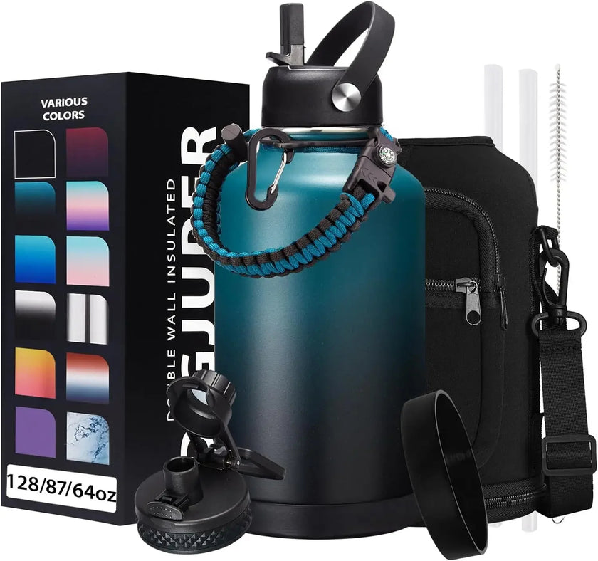 Eco-Friendly 64 oz Stainless Steel Water Bottle – Lead-Free, Reusable & Anti-Corrosion for Climbing - TheWellBeing4All