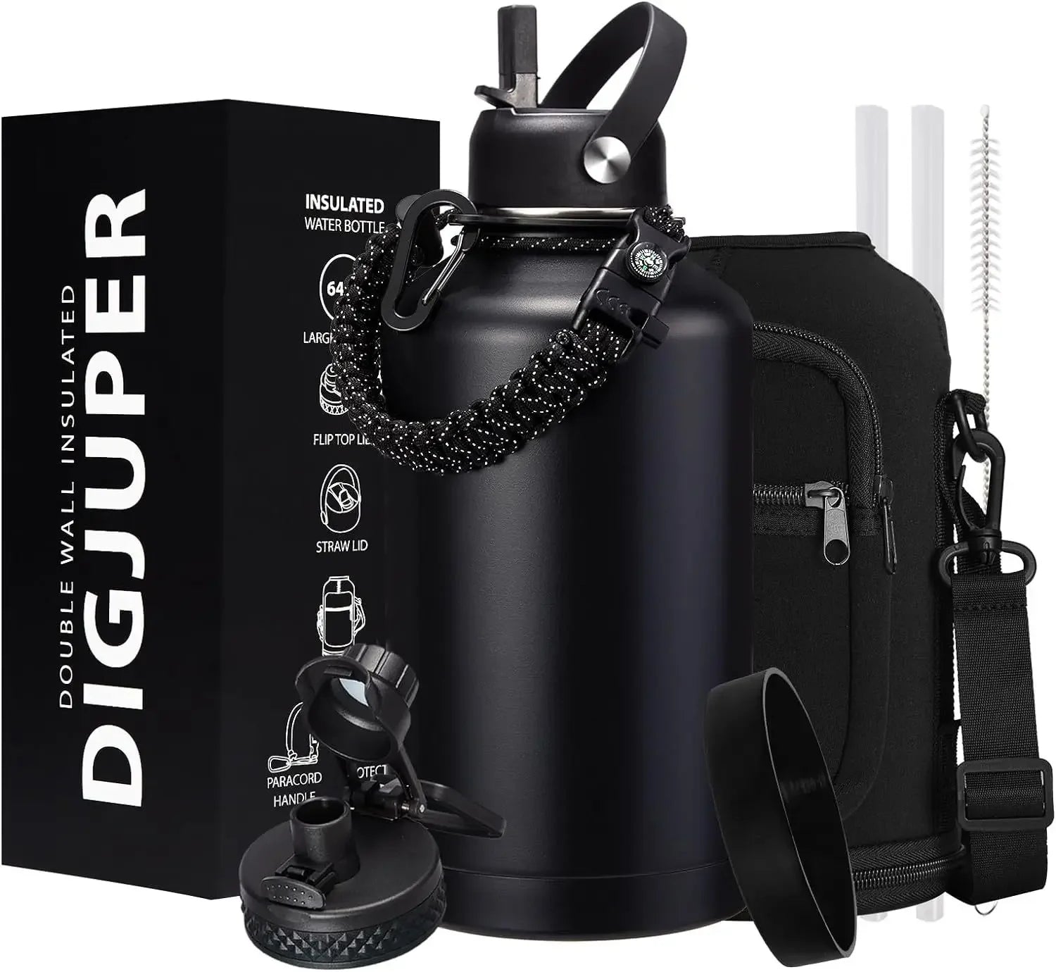 Eco-Friendly 64 oz Stainless Steel Water Bottle – Lead-Free, Reusable & Anti-Corrosion for Climbing - TheWellBeing4All