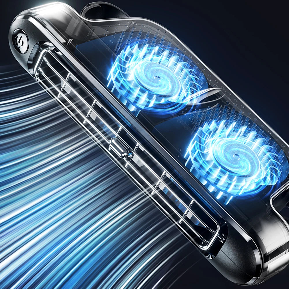 Car Headrest Cooling Fan – 3-Speed Adjustable USB-C Air Cooler with Magic Tape, Universal Fit for Cars, SUVs, RVs (Portable & Quiet) - TheWellBeing4All