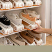Adjustable Shoe Slots Organizer: Modern Double Rack Space Saver for Footwear Storage - TheWellBeing4All
