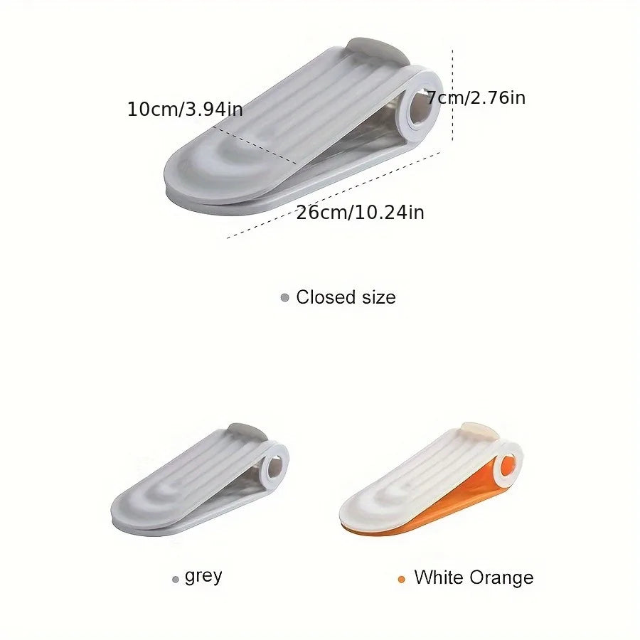 Adjustable Shoe Slots Organizer: Modern Double Rack Space Saver for Footwear Storage - TheWellBeing4All