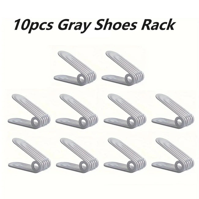 Adjustable Shoe Slots Organizer: Modern Double Rack Space Saver for Footwear Storage - TheWellBeing4All