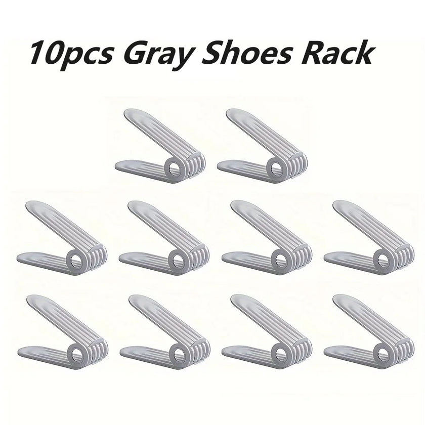 Adjustable Shoe Slots Organizer: Modern Double Rack Space Saver for Footwear Storage - TheWellBeing4All