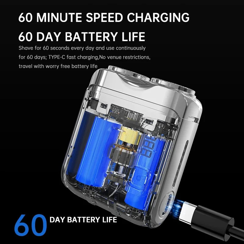 R-18 Electric Smart Shaver - Compact and Powerful for On-the-Go Grooming - TheWellBeing4All