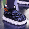 Winter Warm Shoes Plush Lining Indoor Slippers Couples Platform Heel High Top Snow Boots - TheWellBeing4All
