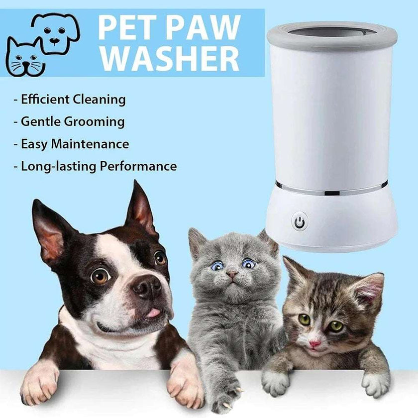 TheWellBeing Portable Electric Dog & cat Paw Washer – USB Rechargeable Automatic Pet Paw Cleaner