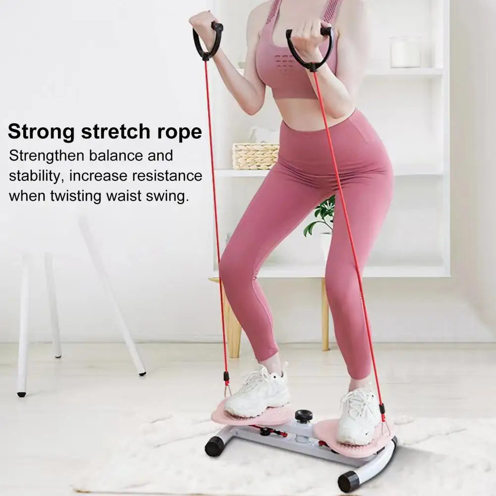 300LB Waist Twister Board | Quiet Ab Workout & Resistance Bands