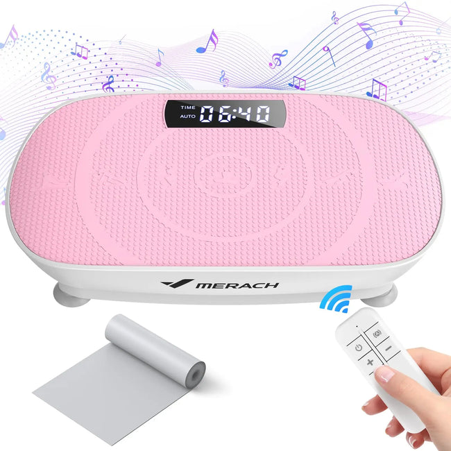 Whole Body Vibration Plate Machine – 10-Level Power Vibrate Platform with Resistance Bands & Remote, 300LB Capacity for Home Fitness (Quiet, LED Display) - TheWellBeing4All