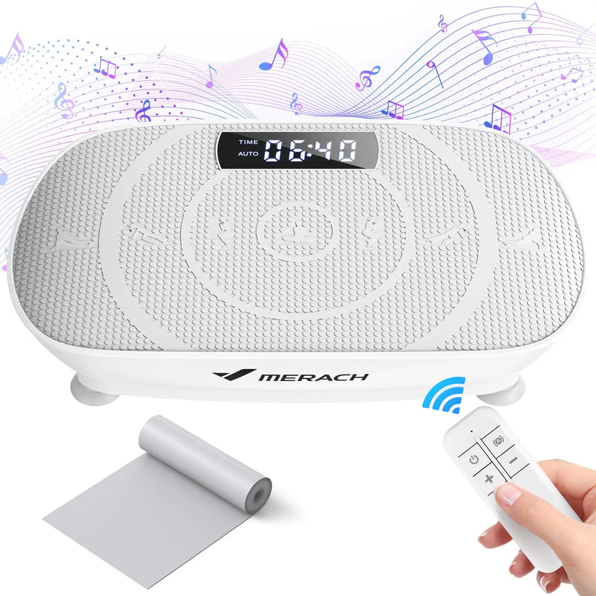 Whole Body Vibration Plate Machine – 10-Level Power Vibrate Platform with Resistance Bands & Remote, 300LB Capacity for Home Fitness (Quiet, LED Display) - TheWellBeing4All