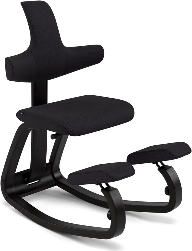 Adjustable Ergonomic Kneeling Chair with Backrest - Grey/Natural - TheWellBeing4All