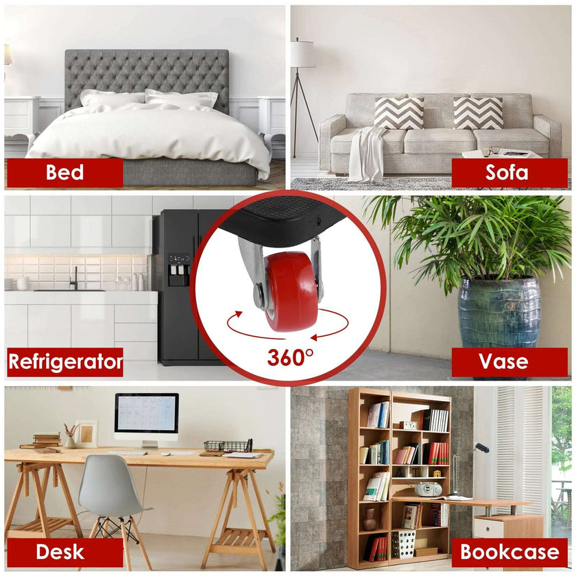 Furniture Movers Lift Mover Tool Set - 880 Lbs Load Capacity, 360° Rotation Moving Wheels Roller Slider for Sofa, Piano, Refrigerator