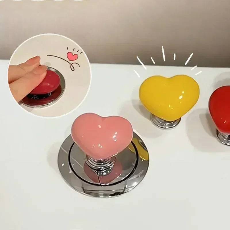 Heart Shape Toilet Press Button - TheWellBeing4All