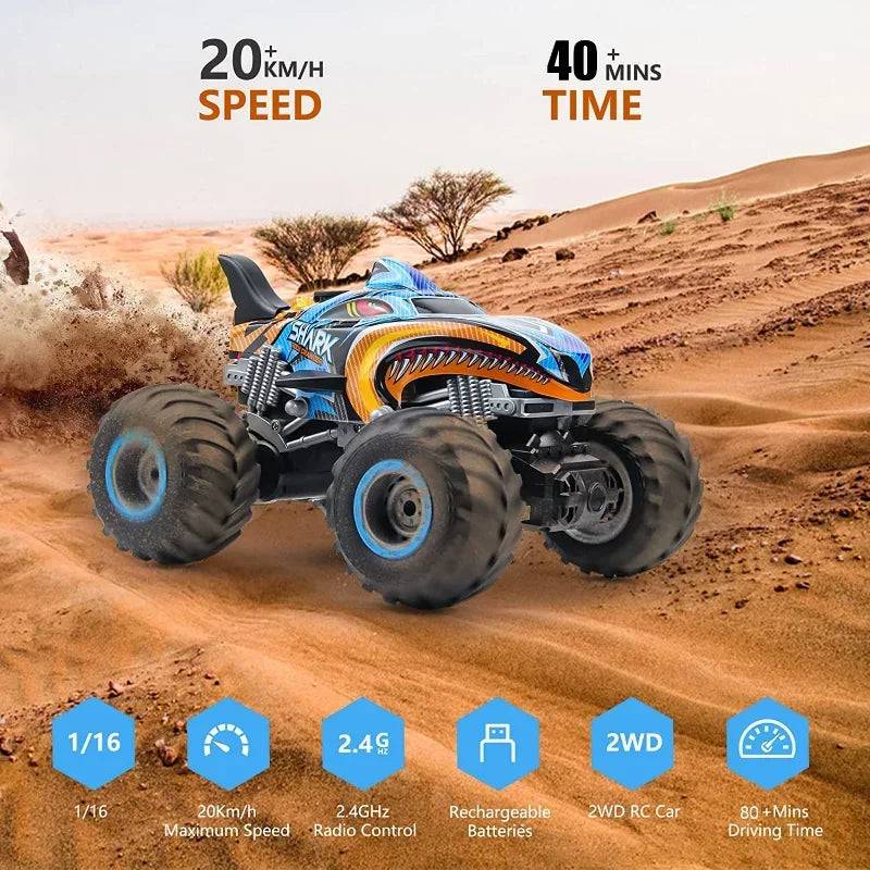 Monster Truck RC Car Electric  Stunt Cars with Light Sound Spray Toys - TheWellBeing4All