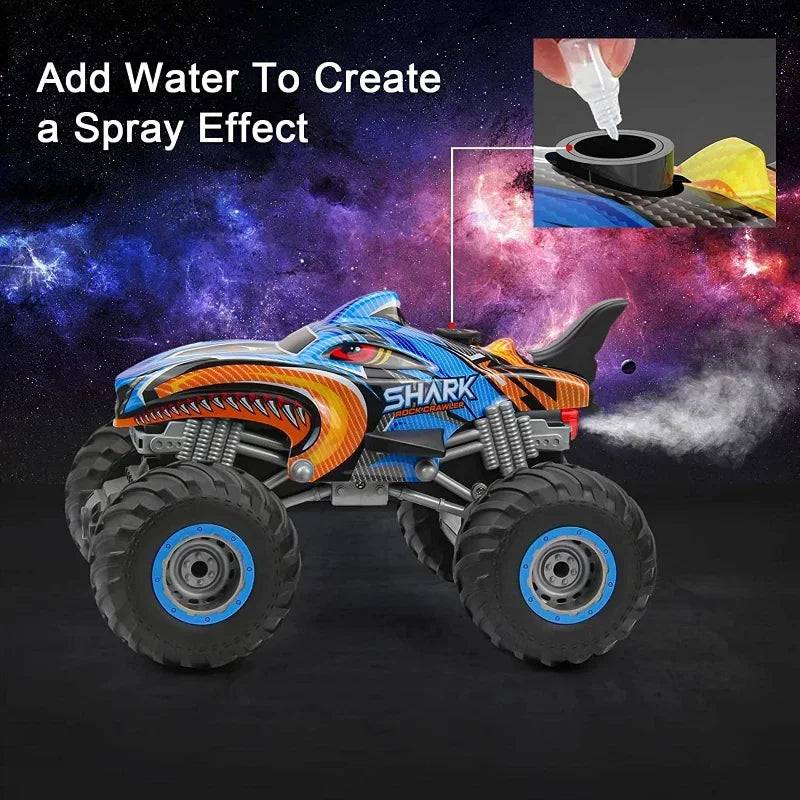 Monster Truck RC Car Electric  Stunt Cars with Light Sound Spray Toys - TheWellBeing4All