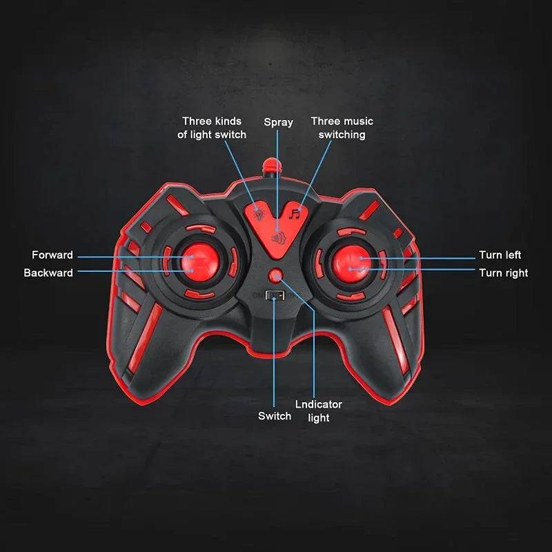 Monster Truck RC Car Electric  Stunt Cars with Light Sound Spray Toys - TheWellBeing4All