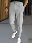 Stylish Waffle Pants|Casual Sports, Slim Fit with Adjustable Drawstring|Secure Pockets - TheWellBeing4All