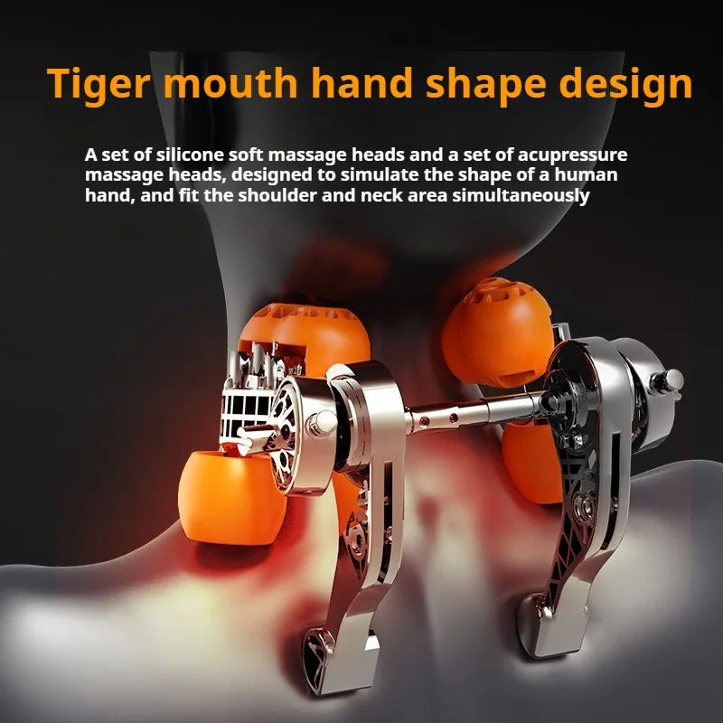 5D Kneading Neck & Shoulder Massager with Heat – Portable Electric Deep Tissue Massage for Pain Relief, Adjustable Strap & Posture Support (CE Certified) - TheWellBeing4All