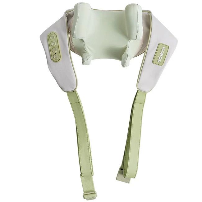 5D Kneading Neck & Shoulder Massager with Heat – Portable Electric Deep Tissue Massage for Pain Relief, Adjustable Strap & Posture Support (CE Certified) - TheWellBeing4All