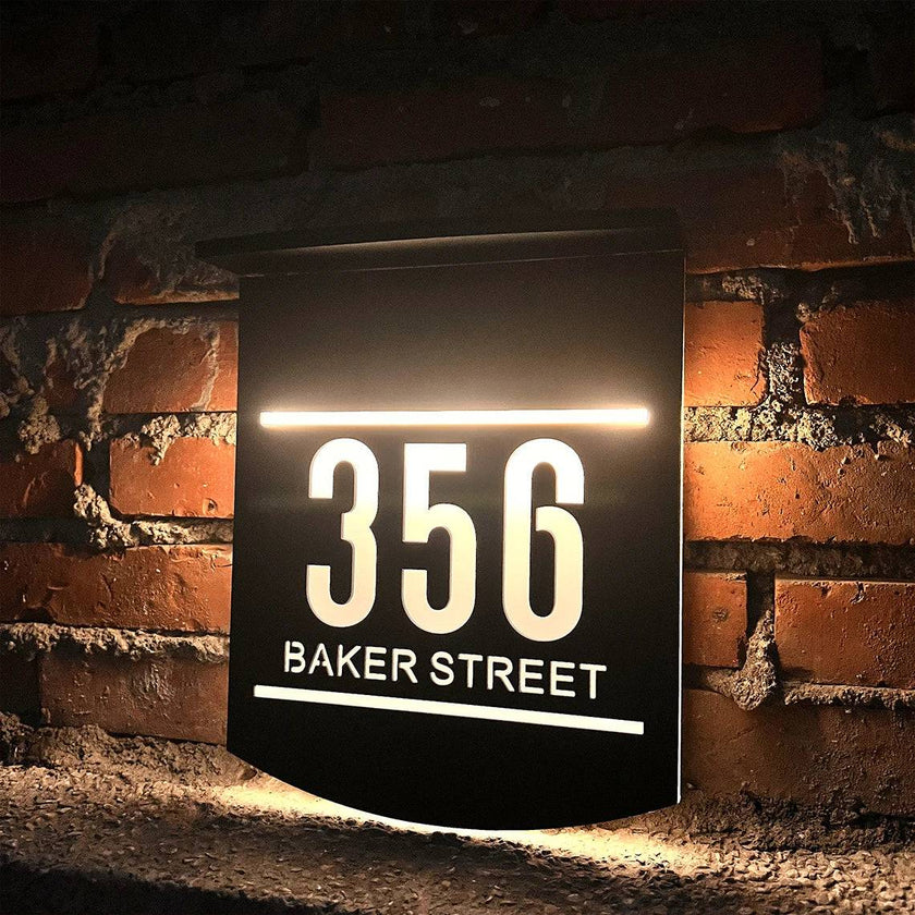 Solar House Address Sign - Customizable - TheWellBeing4All