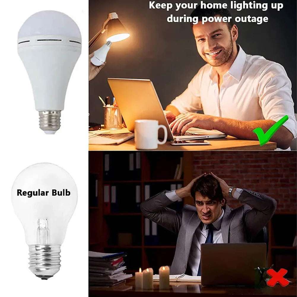 Rechargeable Emergency LED Bulb – 9W/12W/15W, E27 Base, Battery Backup