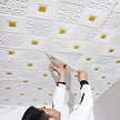 Ceiling Wallpaper | 3D Brick Pattern | Waterproof, Soundproof, Moisture-proof Foam Wall Stickers - TheWellBeing4All