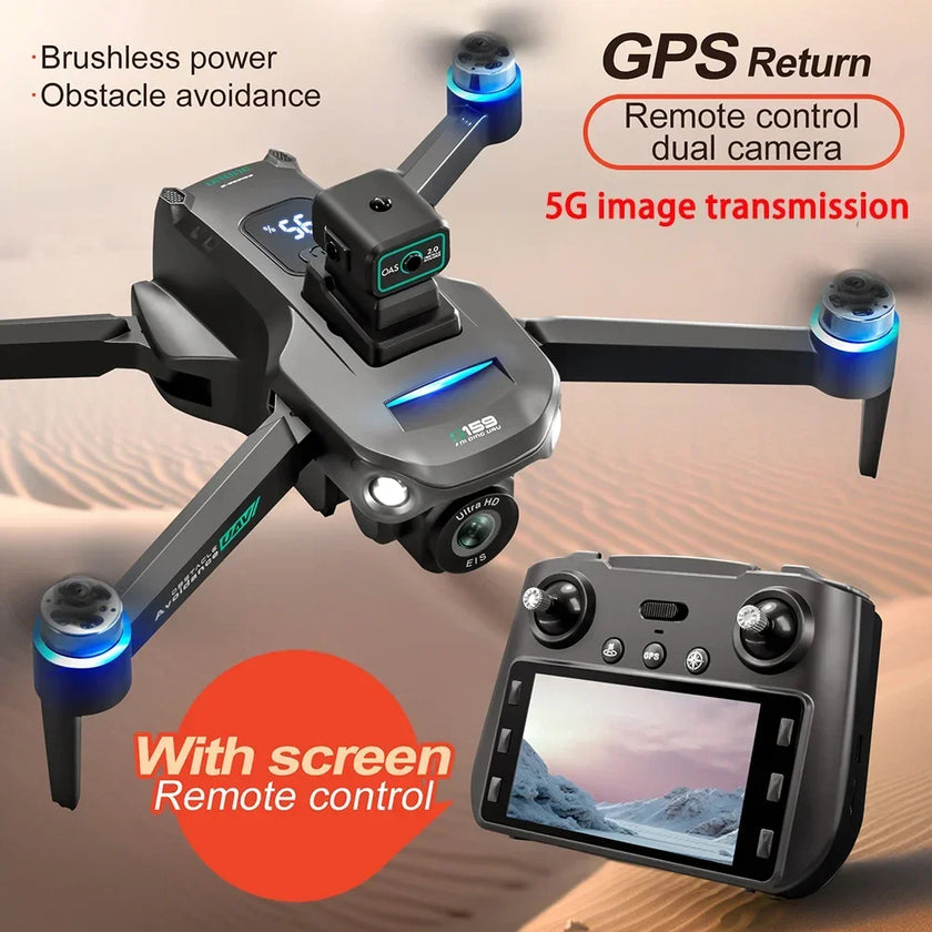 Foldable 8K EIS Dual Camera Drone with 5G FPV Transmission, Omnidirectional Obstacle Avoidance & GPS – 260g Lightweight Quadcopter for Aerial Photography (28-Min Flight, 4K/8K HD) - TheWellBeing4All