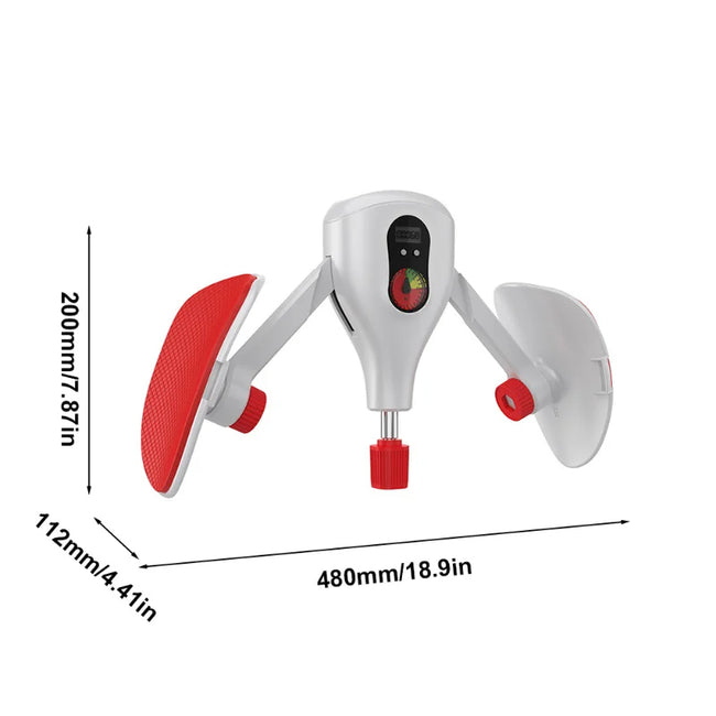 Smart Pelvic Floor Trainer with Intelligent Counting – Adjustable Resistance Kegel Exerciser for Men & Women – Home Leg & Glute Toner (Black Red/Grey Red) - TheWellBeing4All