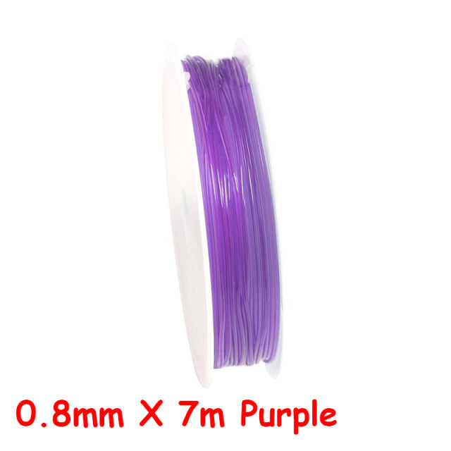 Beading Stretch Cords Elastic Line for Jewelry Making Supply Wire String Thread - The Well Being The Well Being 0.8mm X 7m Purple / UK Ludovick-TMB Beading Stretch Cords Elastic Line for Jewelry Making Supply Wire String Thread
