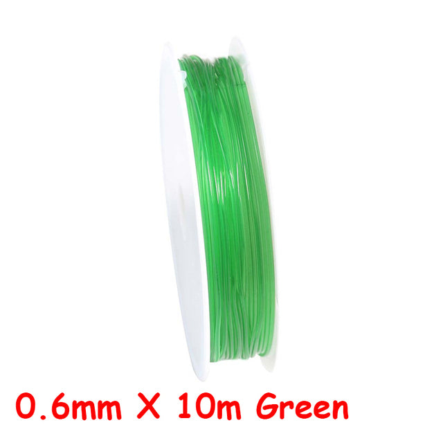 Beading Stretch Cords Elastic Line for Jewelry Making Supply Wire String Thread - The Well Being The Well Being 0.6mm X 10m Green / UK Ludovick-TMB Beading Stretch Cords Elastic Line for Jewelry Making Supply Wire String Thread