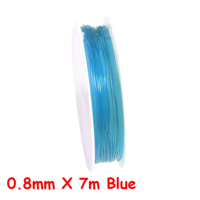 Beading Stretch Cords Elastic Line for Jewelry Making Supply Wire String Thread - The Well Being The Well Being 0.8mm X 7m Blue / UK Ludovick-TMB Beading Stretch Cords Elastic Line for Jewelry Making Supply Wire String Thread