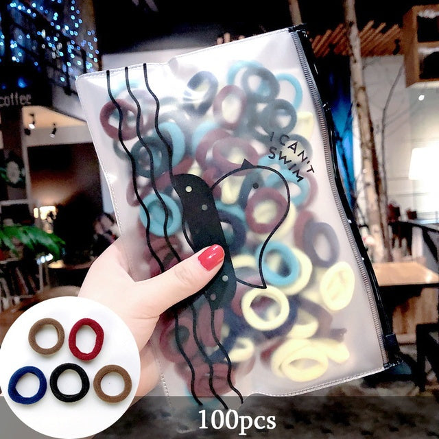 Girls Colorful Nylon Small Elastic Hair Bands Kids Cute Bow Hair Bands Ponytail Holder Headband - The Well Being The Well Being 100pcs-26 Ludovick-TMB Girls Colorful Nylon Small Elastic Hair Bands Kids Cute Bow Hair Bands Ponytail Holder Headband