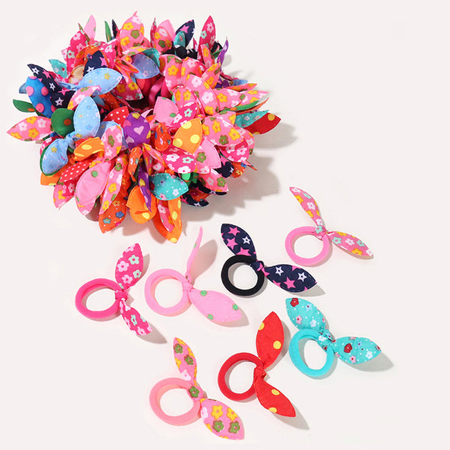 Girls Colorful Nylon Small Elastic Hair Bands Kids Cute Bow Hair Bands Ponytail Holder Headband - The Well Being The Well Being Ludovick-TMB Girls Colorful Nylon Small Elastic Hair Bands Kids Cute Bow Hair Bands Ponytail Holder Headband