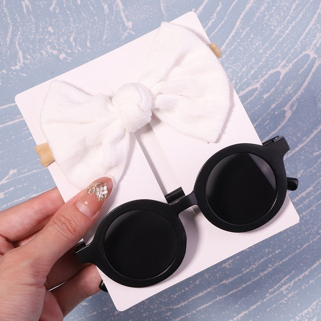 Bows Headband Round Children Sun Glasses Protection - The Well Being The Well Being 2769-6 Ludovick-TMB Bows Headband Round Children Sun Glasses Protection