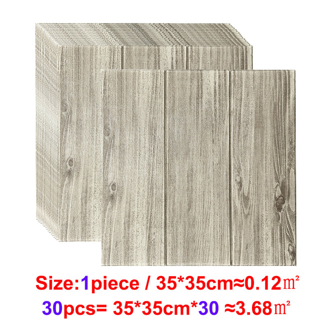 Wallpaper Wood Grain Sticker - The Well Being The Well Being Grey pine wood / 12x12CMX0.5CM Ludovick-TMB Wallpaper Wood Grain Sticker