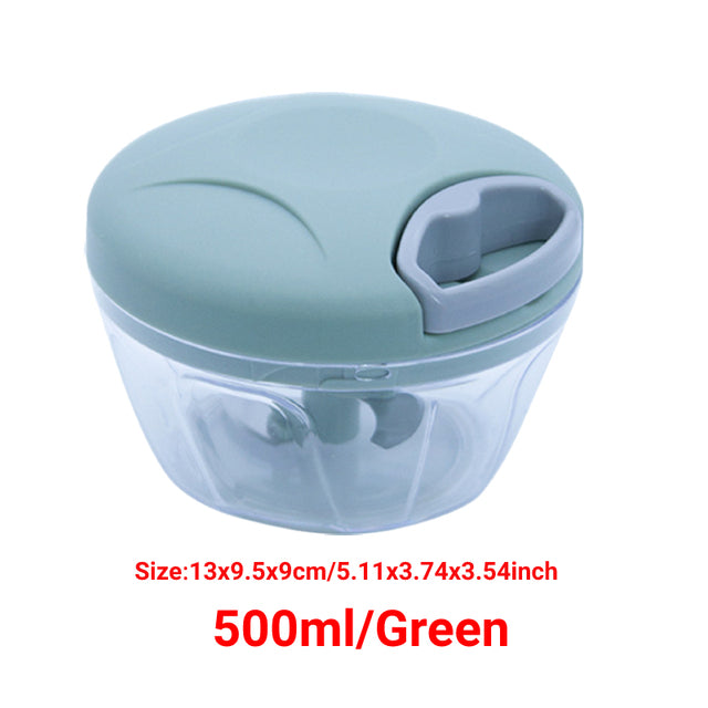 Multifunction Garlic Chopper High Speedy Chopper Vegetable Cutter Fruit Twist Shredder Manual Meat Grinder Garlic Crusher - The Well Being The Well Being Czech Republic / 500ml Green 100018786 Ludovick-TMB Multifunction Garlic Chopper High Speedy Chopper Vegetable Cutter Fruit Twist Shredder Manual Meat Grinder Garlic Crusher