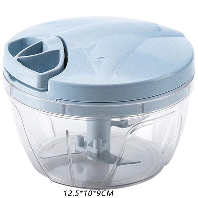 Multifunction Garlic Chopper High Speedy Chopper Vegetable Cutter Fruit Twist Shredder Manual Meat Grinder Garlic Crusher - The Well Being The Well Being Czech Republic / Blue 200005536 Ludovick-TMB Multifunction Garlic Chopper High Speedy Chopper Vegetable Cutter Fruit Twist Shredder Manual Meat Grinder Garlic Crusher