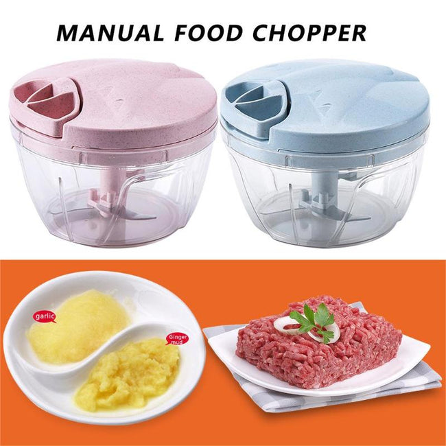 Multifunction Garlic Chopper High Speedy Chopper Vegetable Cutter Fruit Twist Shredder Manual Meat Grinder Garlic Crusher - The Well Being The Well Being Ludovick-TMB Multifunction Garlic Chopper High Speedy Chopper Vegetable Cutter Fruit Twist Shredder Manual Meat Grinder Garlic Crusher