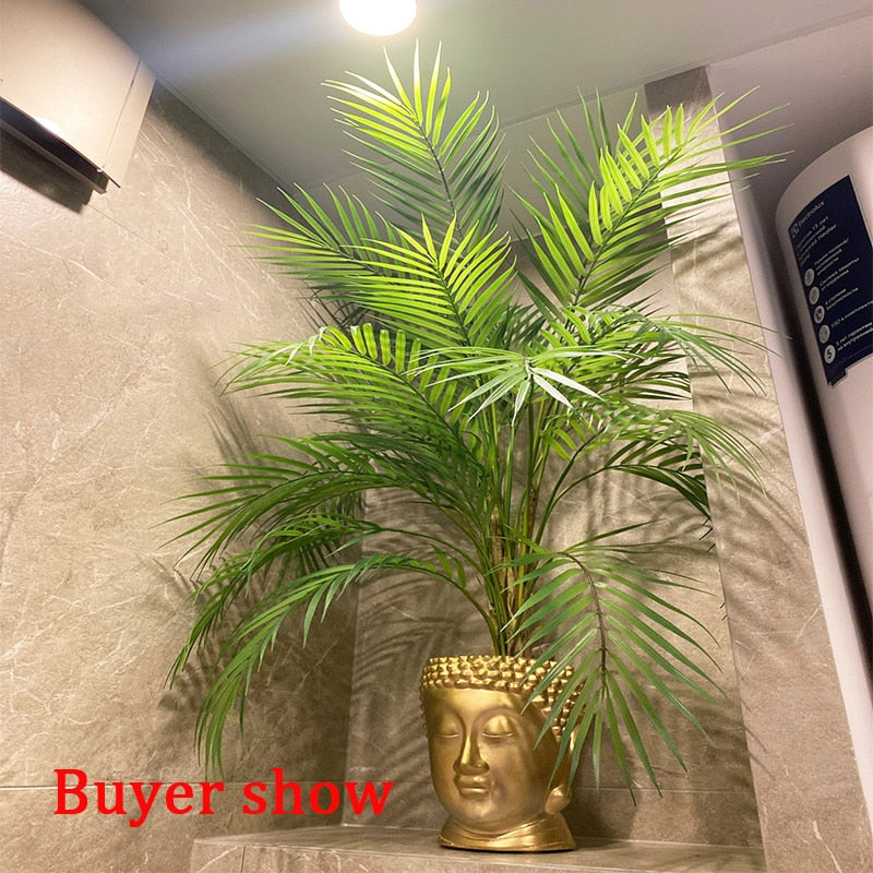 Large Artificial Palm Tree Tropical Plants Branch Plastic Fake Leaves Green Monstera For Christmas Home Garden Room Decor - The Well Being The Well Being The Well Being Large Artificial Palm Tree Tropical Plants Branch Plastic Fake Leaves Green Monstera For Christmas Home Garden Room Decor