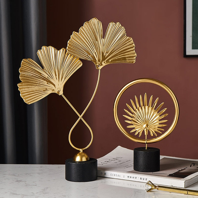 Nordic Gold Ginkgo Leaf Crafts Leaves Sculpture Luxury Living Room Decor Home Decoration Accessories Office Desktop Ornaments - The Well Being The Well Being The Well Being Nordic Gold Ginkgo Leaf Crafts Leaves Sculpture Luxury Living Room Decor Home Decoration Accessories Office Desktop Ornaments