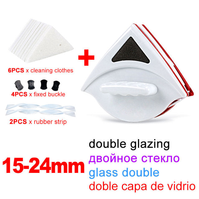 Magnetic Glass Brush Double Side Glass Cleaning Brush - The Well Being The Well Being 15-24mm Double Glass / Russian Federation Ludovick-TMB Magnetic Glass Brush Double Side Glass Cleaning Brush