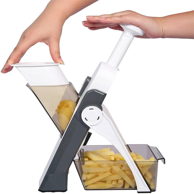 Multifunction Vegetable Slicer Safe Kitchen Slicer Salad Chopper Potato Slicer Grater French Fries Cutter - The Well Being The Well Being Usa / Grey B Ludovick-TMB Multifunction Vegetable Slicer Safe Kitchen Slicer Salad Chopper Potato Slicer Grater French Fries Cutter