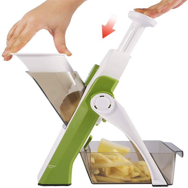 Multifunction Vegetable Slicer Safe Kitchen Slicer Salad Chopper Potato Slicer Grater French Fries Cutter - The Well Being The Well Being Usa / Green B Ludovick-TMB Multifunction Vegetable Slicer Safe Kitchen Slicer Salad Chopper Potato Slicer Grater French Fries Cutter