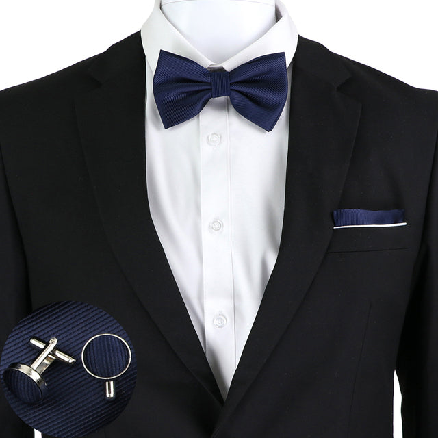 Solid Color Bow Tie Set - The Well Being The Well Being SET1-2 Ludovick-TMB Solid Color Bow Tie Set