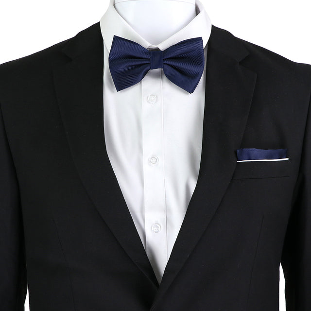 Solid Color Bow Tie Set - The Well Being The Well Being SET1-1 Ludovick-TMB Solid Color Bow Tie Set
