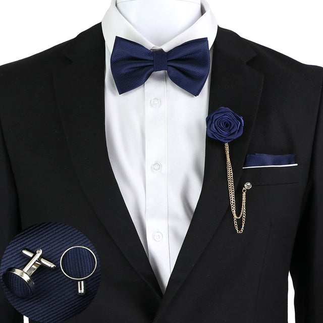 Solid Color Bow Tie Set - The Well Being The Well Being SET1-3 Ludovick-TMB Solid Color Bow Tie Set