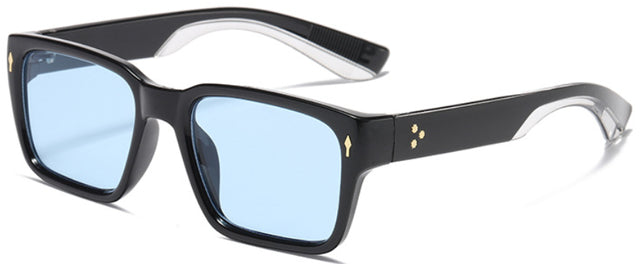 Sunglasses Small Rectangle - The Well Being The Well Being BlackBlue / Free Cloth and Bag Ludovick-TMB Sunglasses Small Rectangle