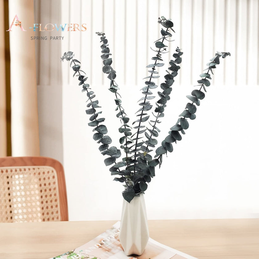 Natural Eucalyptus Leaf Dried Flowers Bouquet Boho Home Decor Dry Eucalyptus Flower 10 pcs - The Well Being The Well Being The Well Being Natural Eucalyptus Leaf Dried Flowers Bouquet Boho Home Decor Dry Eucalyptus Flower 10 pcs