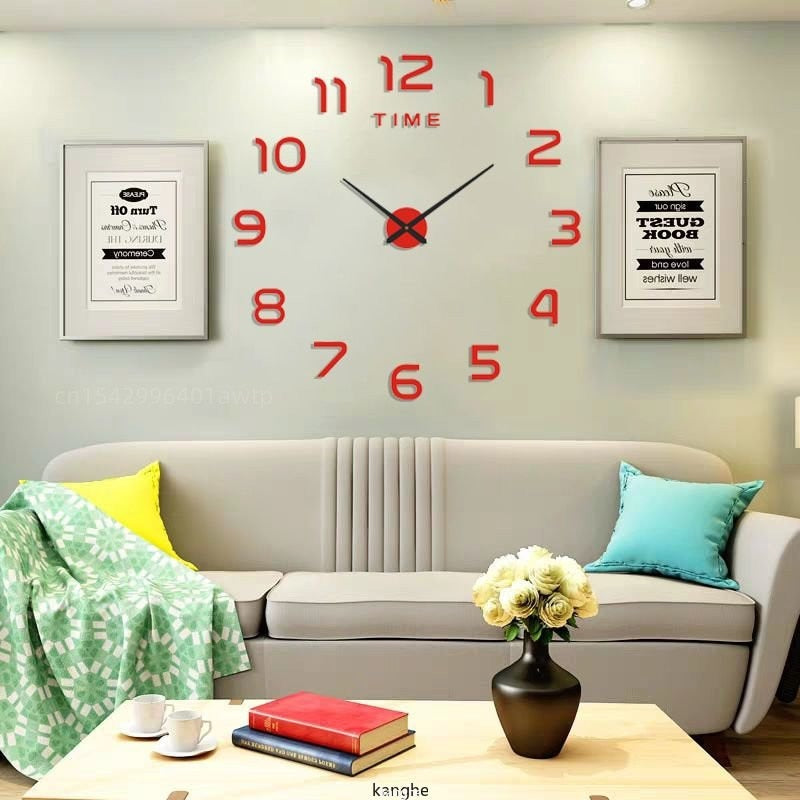 Modern Design Large Wall Clock 3D DIY Quartz Clocks Fashion Watches Acrylic Mirror Stickers Living Room - The Well Being The Well Being The Well Being Modern Design Large Wall Clock 3D DIY Quartz Clocks Fashion Watches Acrylic Mirror Stickers Living Room