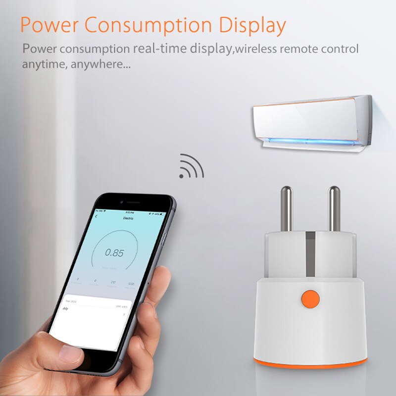 Power Plug 16A EU Outlet 3680W Meter Remote Control Work with Zigbee2mqttt and Home Assistant Tuya Hub - The Well Being The Well Being The Well Being Power Plug 16A EU Outlet 3680W Meter Remote Control Work with Zigbee2mqttt and Home Assistant Tuya Hub